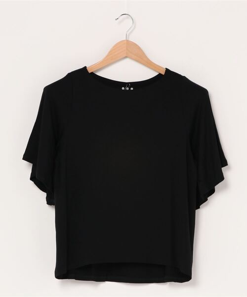 three dots(スリードッツ)の「クリアジャージー トップ(Tシャツ/カットソー・レディース・ブラック/グレー系その他/オレンジ系その他/グレー/ネイビー・SMALL/X-SMALL)」の2枚目の写真