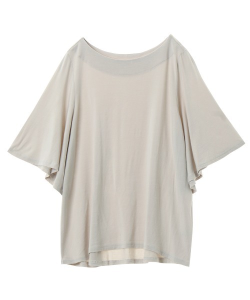 three dots(スリードッツ)の「クリアジャージー トップ(Tシャツ/カットソー・レディース・ブラック/グレー系その他/オレンジ系その他/グレー/ネイビー・SMALL/X-SMALL)」の1枚目の写真