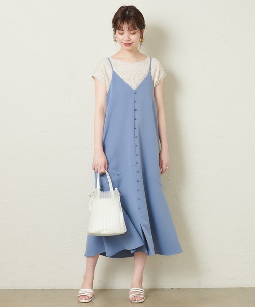 natural couture（ナチュラルクチュール）の「【WEB限定カラー有り】クロシェ風レーストップス（Tシャツ/カットソー・レディース・ブラック/ブルー/ミント/ライトベージュ・FREE）」の11枚目の写真