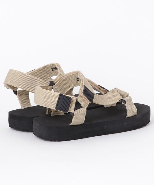 AAA+（サンエープラス）の「AAA / スポーツサンダル(2396)　ワンマイルサンダル（サンダル・レディース・ホワイト/ブラック/ベージュ/ネイビー/グレー/カーキ・38/42/36/34/44/40）」の7枚目の写真