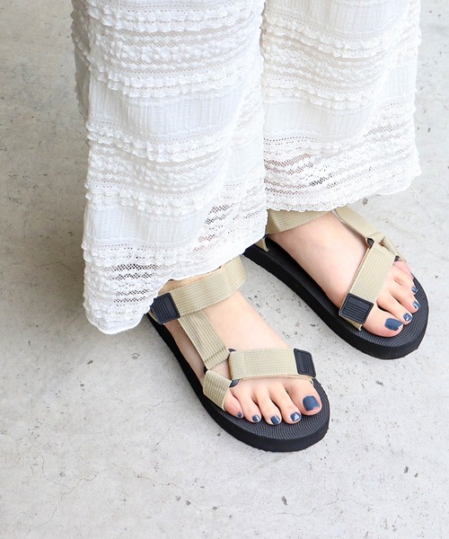 AAA+（サンエープラス）の「AAA / スポーツサンダル(2396)　ワンマイルサンダル（サンダル・レディース・ホワイト/ブラック/ベージュ/ネイビー/グレー/カーキ・38/42/36/34/44/40）」の5枚目の写真