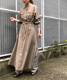 【&g'aime】ロングシャツワンピース/バックシャンロングシャツ