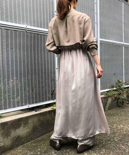 &g'aime（アンジェム）の「【&g'aime】ロングシャツワンピース／バックシャンロングシャツ（ワンピース・レディース・ベージュ/ライトグリーン・FREE）」の21枚目の写真