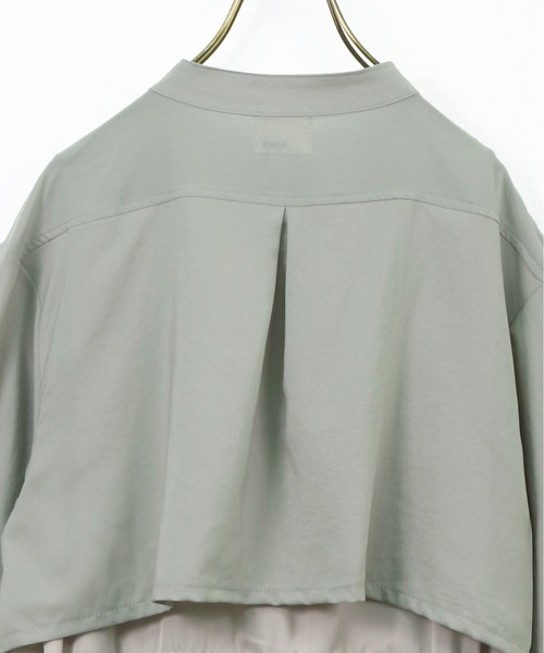 &g'aime（アンジェム）の「【&g'aime】ロングシャツワンピース／バックシャンロングシャツ（ワンピース・レディース・ベージュ/ライトグリーン・FREE）」の10枚目の写真