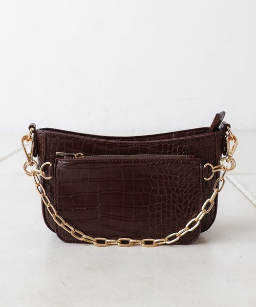 Chico（チコ）の「2wayクロコミニバッグ(取り外し可能）（ショルダーバッグ・レディース・ブラック/ブラウン/ライトベージュ・FREE）」の3枚目の写真