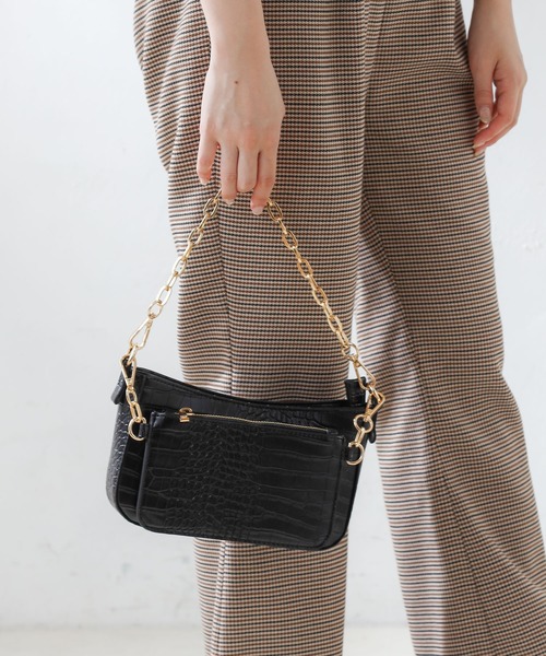 Chico（チコ）の「2wayクロコミニバッグ(取り外し可能）（ショルダーバッグ・レディース・ブラック/ブラウン/ライトベージュ・FREE）」の11枚目の写真