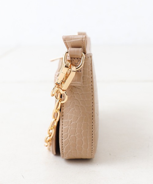 Chico（チコ）の「2wayクロコミニバッグ(取り外し可能）（ショルダーバッグ・レディース・ブラック/ブラウン/ライトベージュ・FREE）」の5枚目の写真