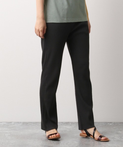 GLOBAL WORK（グローバルワーク）の「セルフ裾カットリブパンツ/893281（その他パンツ・レディース・ブラック/オフホワイト/ブラウン系その他/ブラウン系その他2・FREE）」の8枚目の写真