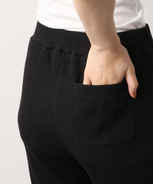 GLOBAL WORK（グローバルワーク）の「セルフ裾カットリブパンツ/893281（その他パンツ・レディース・ブラック/オフホワイト/ブラウン系その他/ブラウン系その他2・FREE）」の14枚目の写真