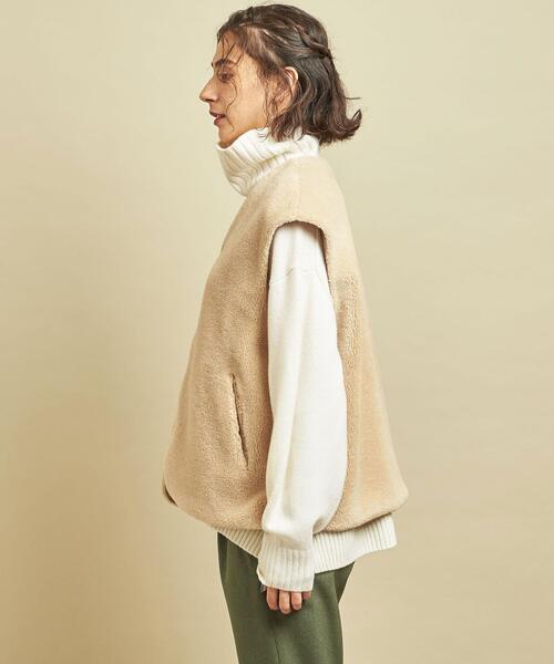 BEAUTY&YOUTH UNITED ARROWS(ビューティーアンドユースユナイテッドアローズ)の「BY∴ ボア×キルティングジャケット -3WAY-(その他アウター・レディース・ベージュ/ブラック・SMALL/MEDIUM)」の9枚目の写真