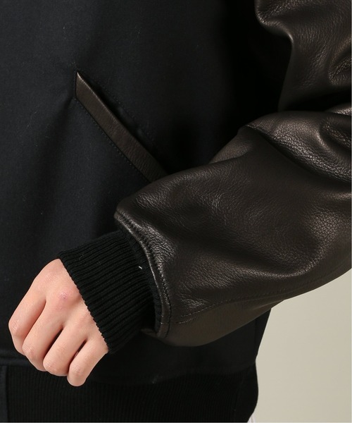 【LRG】リアルレザー　コンビ　チーム　キャプテン　スタジャン LRG】リアルレザー コンビ チーム キャプテン スタジャン メンズ