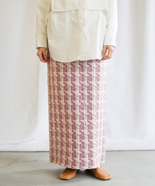 select MOCA(セレクトモカ)の「2021 SS クランブルニットスカート(スカート・レディース・ミント/ラベンダー/グレイッシュベージュ・FREE)」の3枚目の写真