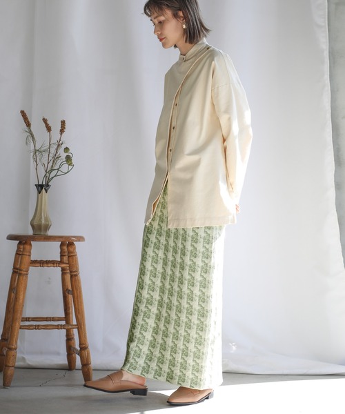 select MOCA(セレクトモカ)の「2021 SS クランブルニットスカート(スカート・レディース・ミント/ラベンダー/グレイッシュベージュ・FREE)」の9枚目の写真