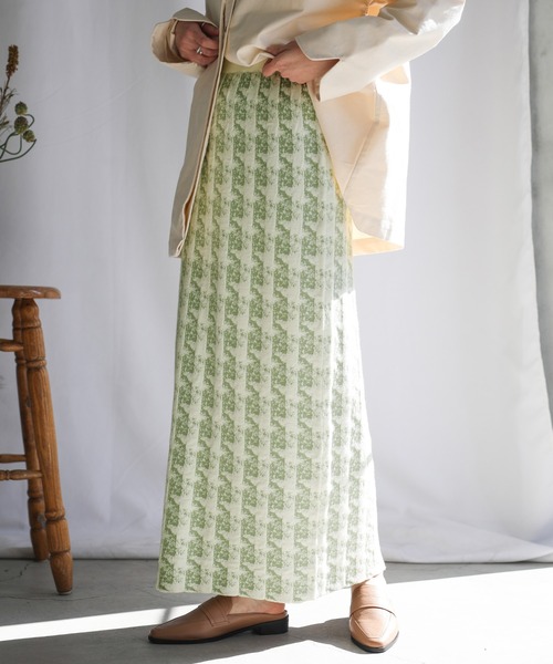 select MOCA(セレクトモカ)の「2021 SS クランブルニットスカート(スカート・レディース・ミント/ラベンダー/グレイッシュベージュ・FREE)」の7枚目の写真