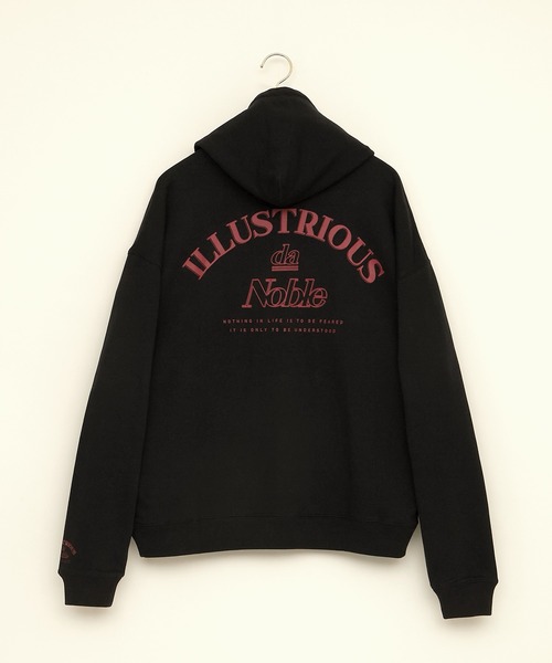 EMMA CLOTHES(エマクローズ)の「ビッグシルエット 裏毛 バックロゴデザインプルオーバーパーカー/ILLUSTRIOUS da Noble(EMMA CLOTHES)(パーカー・メンズ・ブラック/オフホワイト/ブルーグレー/ベージュ系その他・FREE)」の5枚目の写真