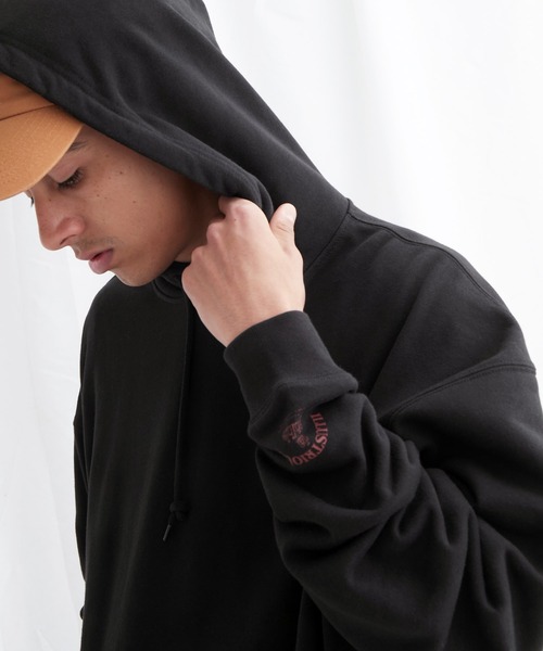 EMMA CLOTHES(エマクローズ)の「ビッグシルエット 裏毛 バックロゴデザインプルオーバーパーカー/ILLUSTRIOUS da Noble(EMMA CLOTHES)(パーカー・メンズ・ブラック/オフホワイト/ブルーグレー/ベージュ系その他・FREE)」の18枚目の写真