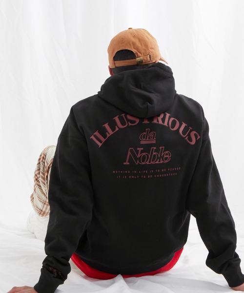 EMMA CLOTHES(エマクローズ)の「ビッグシルエット 裏毛 バックロゴデザインプルオーバーパーカー/ILLUSTRIOUS da Noble(EMMA CLOTHES)(パーカー・メンズ・ブラック/オフホワイト/ブルーグレー/ベージュ系その他・FREE)」の19枚目の写真