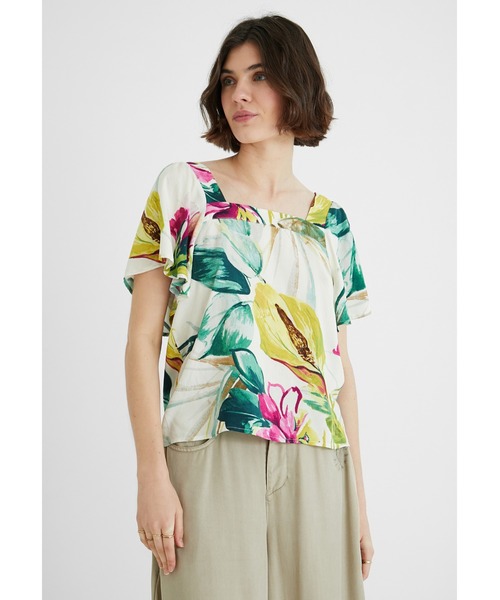Desigual（デシグアル）の「ブラウス半袖 ERICA（シャツ/ブラウス・レディース・グリーン・2L/M/SS/L/S/3L）」の5枚目の写真