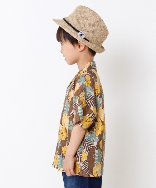 MAKE YOUR DAY(メイクユアデイ)の「ボタニカル柄シャツ■80~140cm(シャツ/ブラウス・キッズ・レッド/イエロー/ピンク・140/80/90/100/130/120/110)」の7枚目の写真