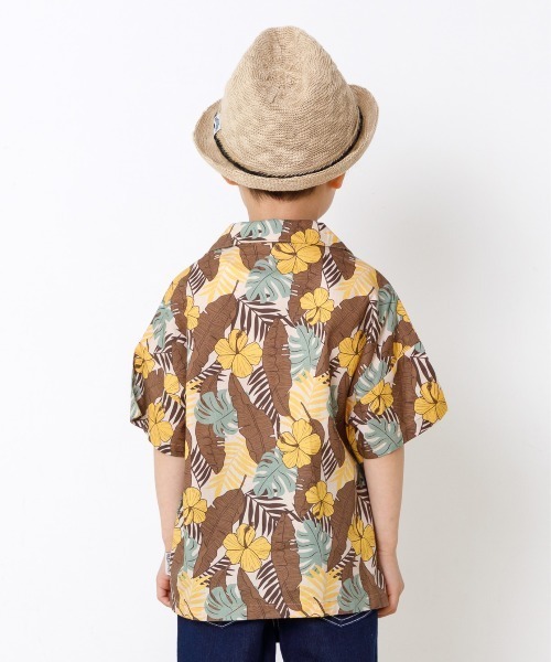MAKE YOUR DAY(メイクユアデイ)の「ボタニカル柄シャツ■80~140cm(シャツ/ブラウス・キッズ・レッド/イエロー/ピンク・140/80/90/100/130/120/110)」の8枚目の写真