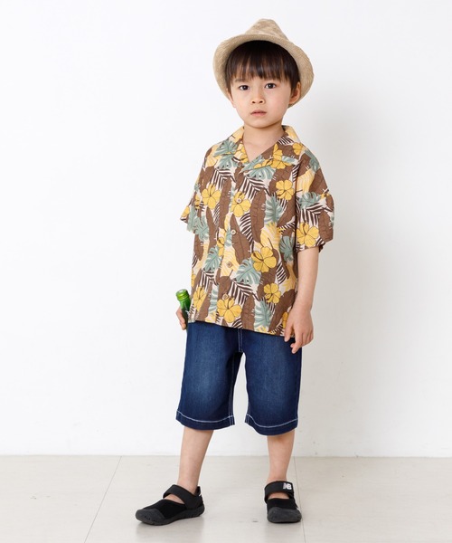 MAKE YOUR DAY(メイクユアデイ)の「ボタニカル柄シャツ■80~140cm(シャツ/ブラウス・キッズ・レッド/イエロー/ピンク・140/80/90/100/130/120/110)」の9枚目の写真