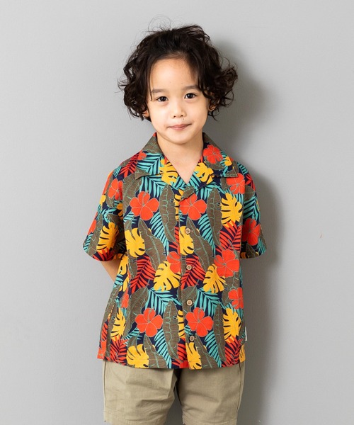 MAKE YOUR DAY(メイクユアデイ)の「ボタニカル柄シャツ■80~140cm(シャツ/ブラウス・キッズ・レッド/イエロー/ピンク・140/80/90/100/130/120/110)」の20枚目の写真