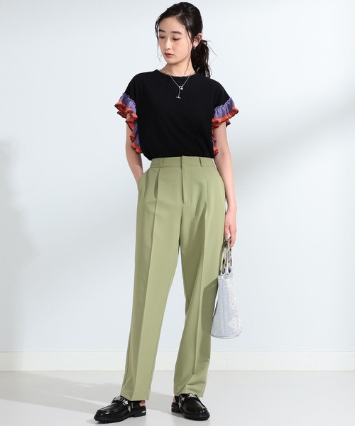 Ray BEAMS(レイビームス)の「Ray BEAMS / ライン フリル スリーブ Tシャツ(Tシャツ/カットソー・レディース・ホワイト/ブラック/ブルー系その他2・ONE SIZE)」の11枚目の写真