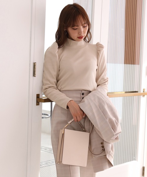 one after another NICE CLAUP（ワンアフターアナザーナイスクラップ）の「配色スクエアショルダーバッグ（ショルダーバッグ・レディース・アイボリー/モカ/サックスブルー/ピンクベージュ・FREE）」の9枚目の写真