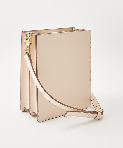 one after another NICE CLAUP（ワンアフターアナザーナイスクラップ）の「配色スクエアショルダーバッグ（ショルダーバッグ・レディース・アイボリー/モカ/サックスブルー/ピンクベージュ・FREE）」の14枚目の写真