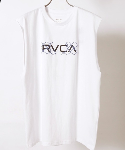 RVCA（ルーカ）の「RVCA/ルーカ プリントマッスルTシャツ　タンクトップ BB041-350（タンクトップ・メンズ・ホワイト/グリーン/ブラック・S/M/L）」の2枚目の写真