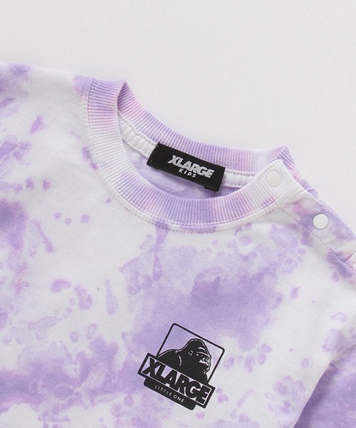 XLARGE KIDS（エクストララージキッズ）の「抗菌防臭 OGゴリラタイダイ柄Tシャツ（Tシャツ/カットソー・キッズ・パープル/グレー/ライトグリーン・80ｃｍ/90cm/110cm/100cm/120cm/130cm/140cm）」の7枚目の写真