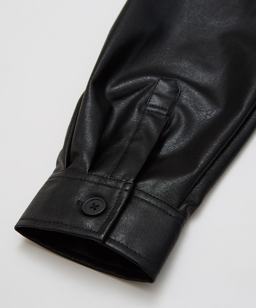 improves(インプローブス)の「PUレザー オーバーサイズ CPO ジャケット(ブルゾン・メンズ・ライトベージュ/ブラック・MEDIUM/LARGE)」の17枚目の写真