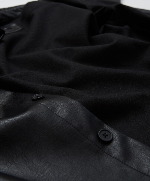 improves(インプローブス)の「PUレザー オーバーサイズ CPO ジャケット(ブルゾン・メンズ・ライトベージュ/ブラック・MEDIUM/LARGE)」の18枚目の写真