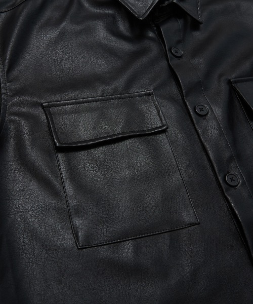 improves(インプローブス)の「PUレザー オーバーサイズ CPO ジャケット(ブルゾン・メンズ・ライトベージュ/ブラック・MEDIUM/LARGE)」の21枚目の写真