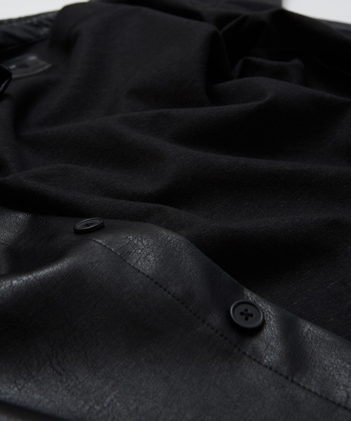 improves(インプローブス)の「PUレザー オーバーサイズ CPO ジャケット(ブルゾン・メンズ・ライトベージュ/ブラック・MEDIUM/LARGE)」の19枚目の写真