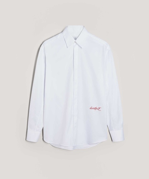 dunhill（ダンヒル）の「1921 スクリプトロゴ スプリットヘム ロングスリーブ シャツ【返却】（シャツ/ブラウス・メンズ・ホワイト・S/M/L）」の2枚目の写真