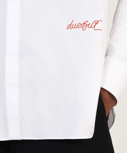 dunhill（ダンヒル）の「1921 スクリプトロゴ スプリットヘム ロングスリーブ シャツ【返却】（シャツ/ブラウス・メンズ・ホワイト・S/M/L）」の3枚目の写真