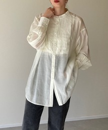 シアーピンタックシャツ