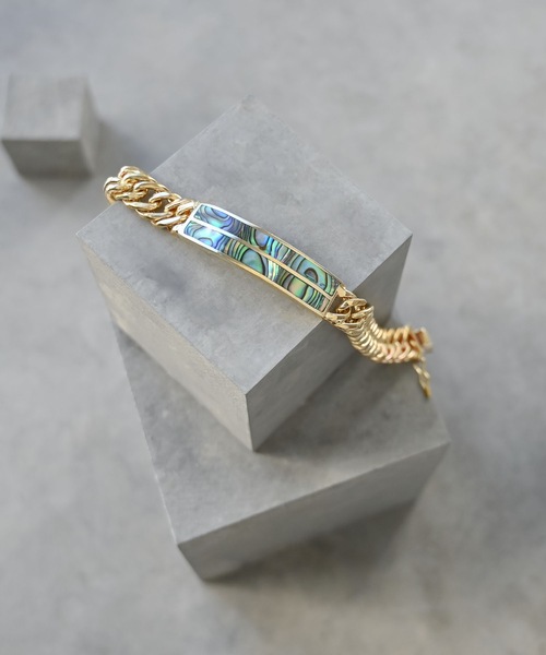 Editors Draw（エディターズドロー）の「シェル×チェーンブレスレット（ブレスレット・レディース・シルバー/ゴールド・ONE SIZE）」の2枚目の写真