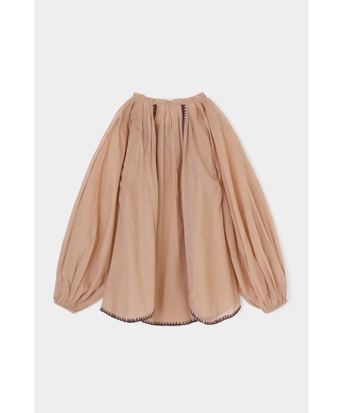 MOUSSY（マウジー）の「STITCH VOLUME SLEEVE ブラウス（シャツ/ブラウス・レディース・ブラック/オフホワイト/ライトオレンジ系・FREE）」の6枚目の写真