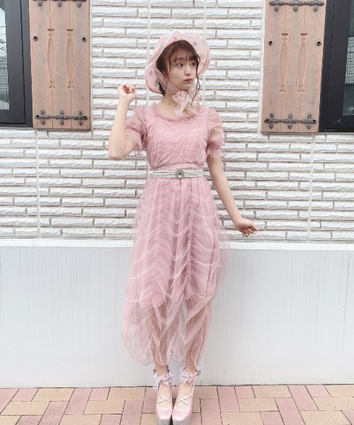 Swankiss（スワンキス）の「SX elegant gather LO/P（ワンピース・レディース・ホワイト/ミント/ピンク/ブラック・FREE）」の4枚目の写真