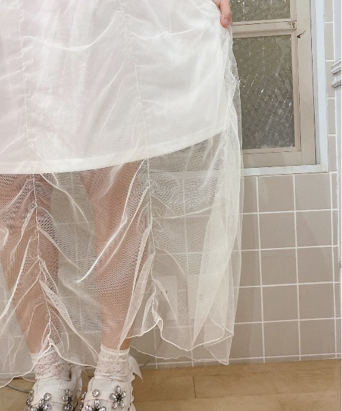 Swankiss（スワンキス）の「SX elegant gather LO/P（ワンピース・レディース・ホワイト/ミント/ピンク/ブラック・FREE）」の13枚目の写真