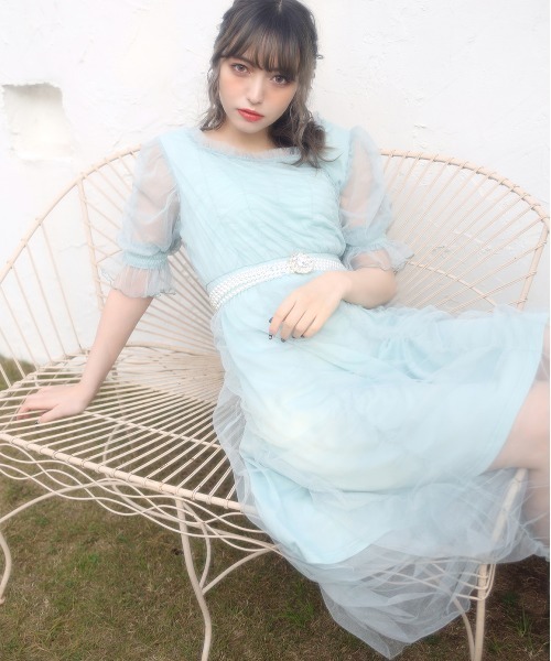 Swankiss（スワンキス）の「SX elegant gather LO/P（ワンピース・レディース・ホワイト/ミント/ピンク/ブラック・FREE）」の6枚目の写真