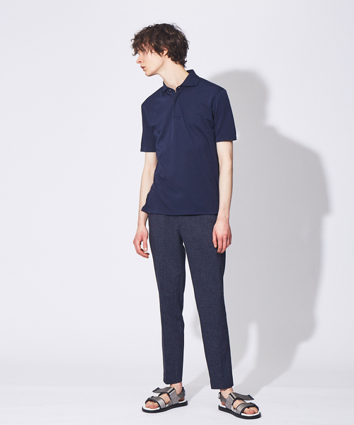 ABAHOUSE（アバハウス）の「スムース 翡翠 冷感 ポロシャツ（ポロシャツ・メンズ・オフホワイト/グレイッシュブルー/ダークオレンジ/ダークネイビー・44/46/48/50）」の16枚目の写真