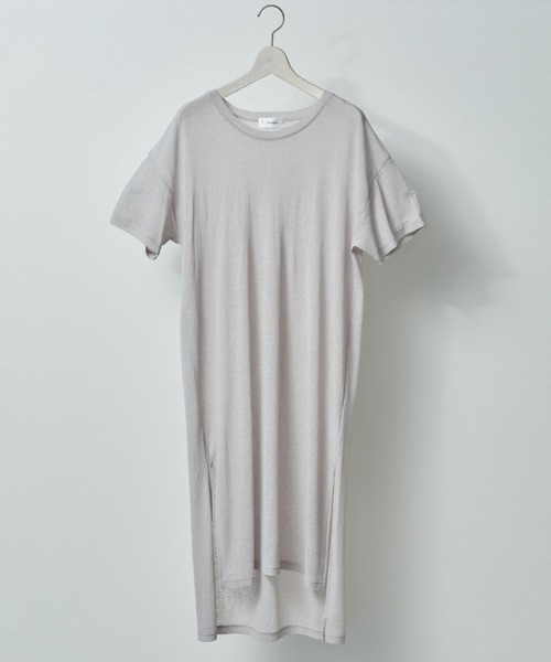 Amourire（アムリール）の「シースルースリットワンピース（ワンピース・レディース・グレー/ブラック/ベージュ/パープル・M）」の3枚目の写真