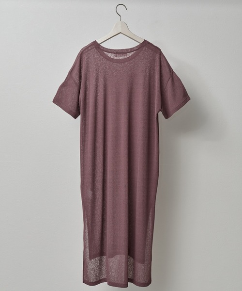 Amourire（アムリール）の「シースルースリットワンピース（ワンピース・レディース・グレー/ブラック/ベージュ/パープル・M）」の9枚目の写真