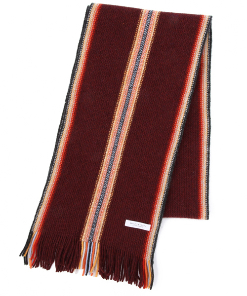 BEAUTY&YOUTH UNITED ARROWS（ビューティーアンドユースユナイテッドアローズ）の「BY scotland 3ライン マフラー ◆（マフラー・メンズ・ライトグレー/ダークグレー/ワインレッド/ネイビー・ONESIZE）」の9枚目の写真