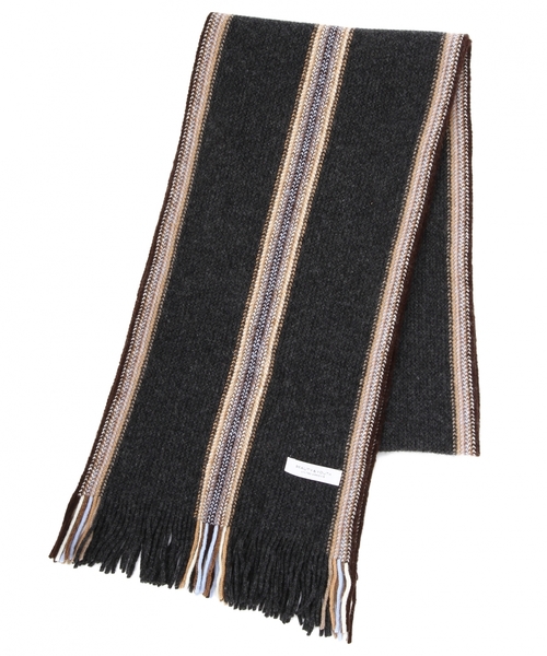 BEAUTY&YOUTH UNITED ARROWS（ビューティーアンドユースユナイテッドアローズ）の「BY scotland 3ライン マフラー ◆（マフラー・メンズ・ライトグレー/ダークグレー/ワインレッド/ネイビー・ONESIZE）」の3枚目の写真