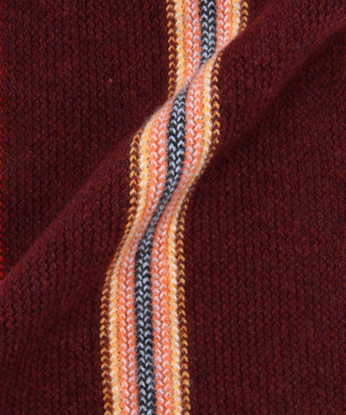 BEAUTY&YOUTH UNITED ARROWS（ビューティーアンドユースユナイテッドアローズ）の「BY scotland 3ライン マフラー ◆（マフラー・メンズ・ライトグレー/ダークグレー/ワインレッド/ネイビー・ONESIZE）」の6枚目の写真