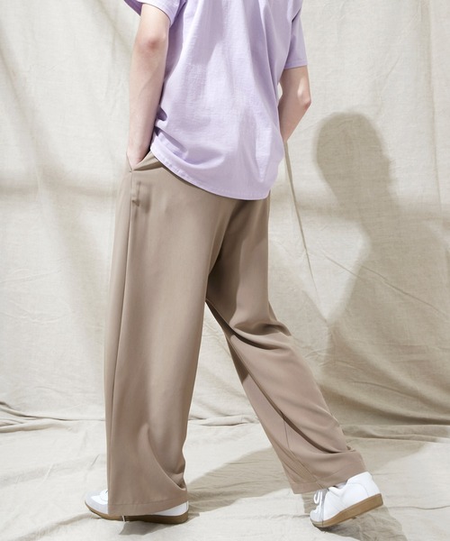 EMMA CLOTHES(エマクローズ)の「ブライトポプリン リラックス テーパード2タックワイドパンツ EMMA CLOTHES(その他パンツ・メンズ・ブラウン/ベージュ/ブラック/ライラック/グレイッシュベージュ/グレイッシュブルー/キナリ/ベージュ系その他・M/L)」の19枚目の写真